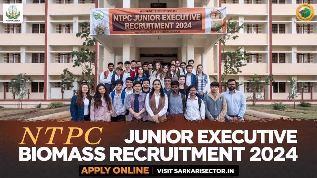 NTPC Junior Executive Biomass Recruitment 2024